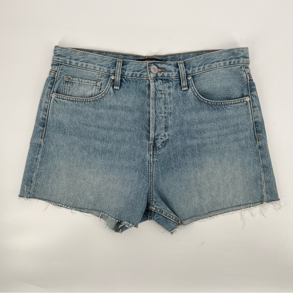 NWT Hudson Jeans Lori High Rise Button Fly Cut Off Denim Shorts Size 31 Women's
